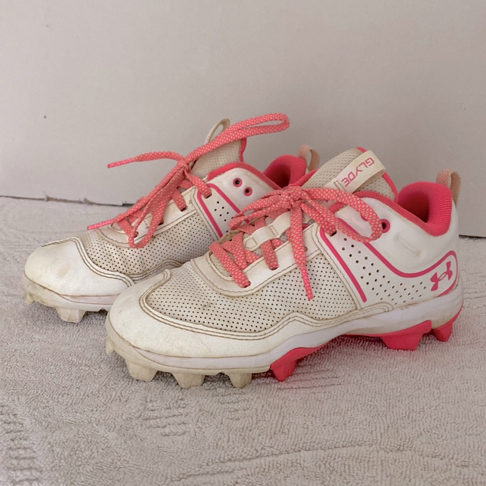 Girls under amour softball cleats - size 2